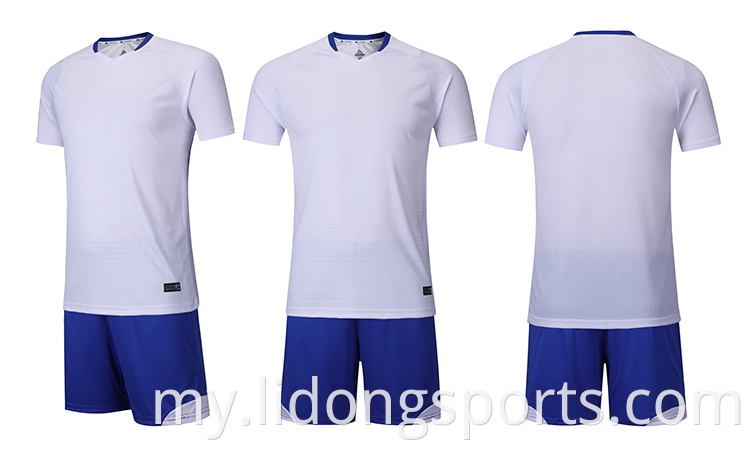 Custom Sublimation Printed ဘောလုံးပွဲတော်ရှင်းရှင်းလင်းလင်းဘောလုံးပြိုင်ပွဲ> Plief Plain Football Myanmar Jersey လက်ကား